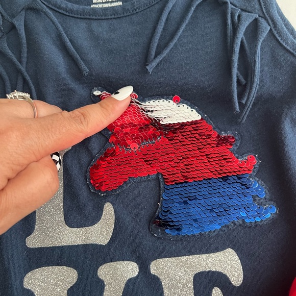 Celebrate Patriotic Girls Bundle of Two Tank Top Red and Blue Size XS 4/5 - Picture 6 of 9